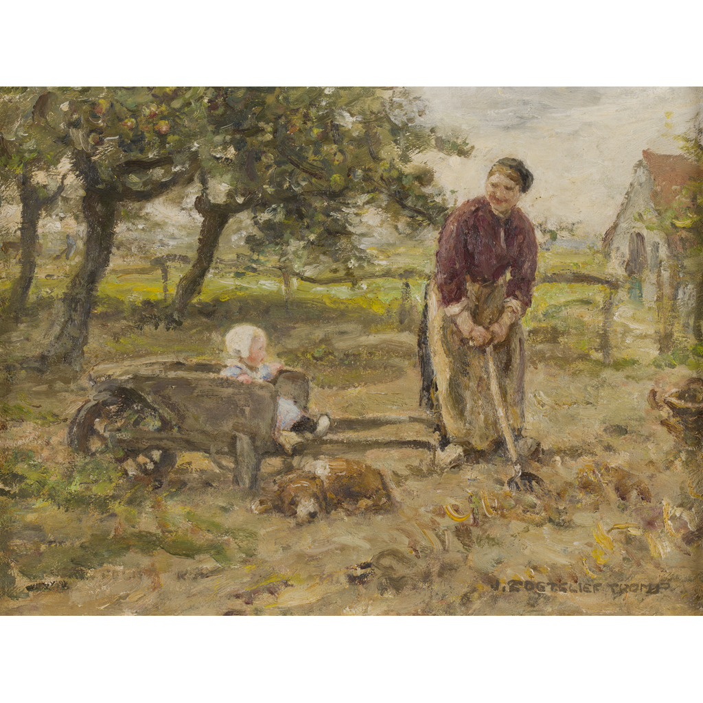 Appraisal: JAN ZOETELIEF TROMP DUTCH - THE YOUNG GARDENER Signed oil