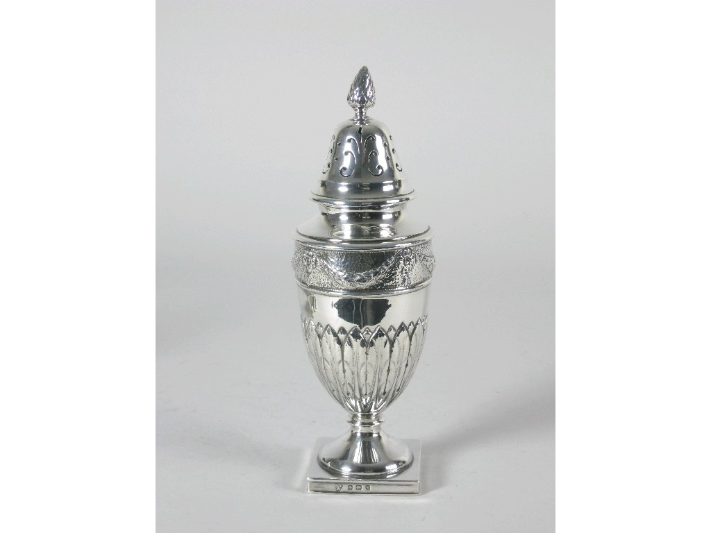 Appraisal: An Edward VII urn shape Sugar Caster with leafage and