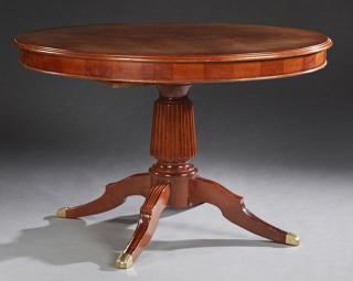 Appraisal: English Carved Mahogany Circular Dining Table t English Carved Mahogany