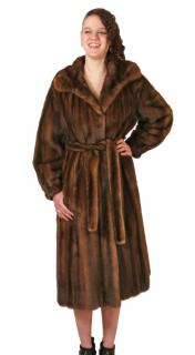 Appraisal: MINK COAT Full Length Chocolate Brown Ranch Mink Coat with