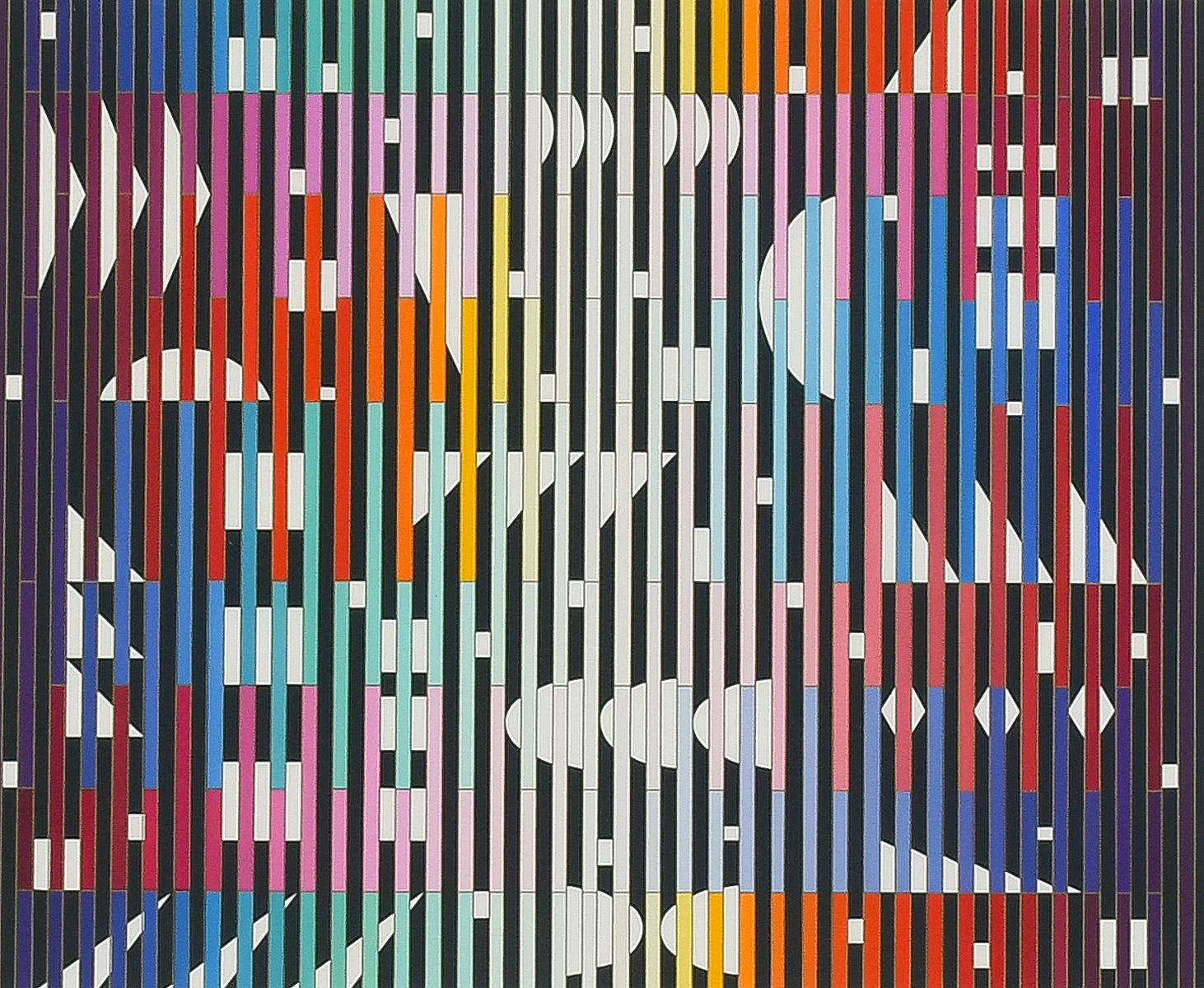 Appraisal: AGAM Yaacov American Israeli b Geometric Optical Illusion Serigraph sight