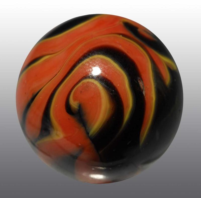 Appraisal: Christensen Agate Flame Marble Description Original surface Rare pumpkin orange