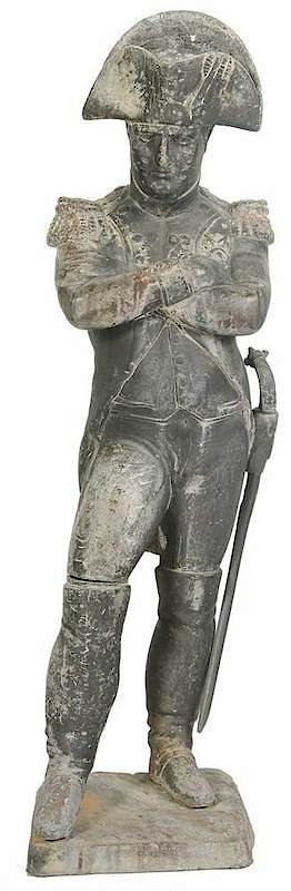 Appraisal: Early Cast Zinc Figure of Napoleon late th century standing