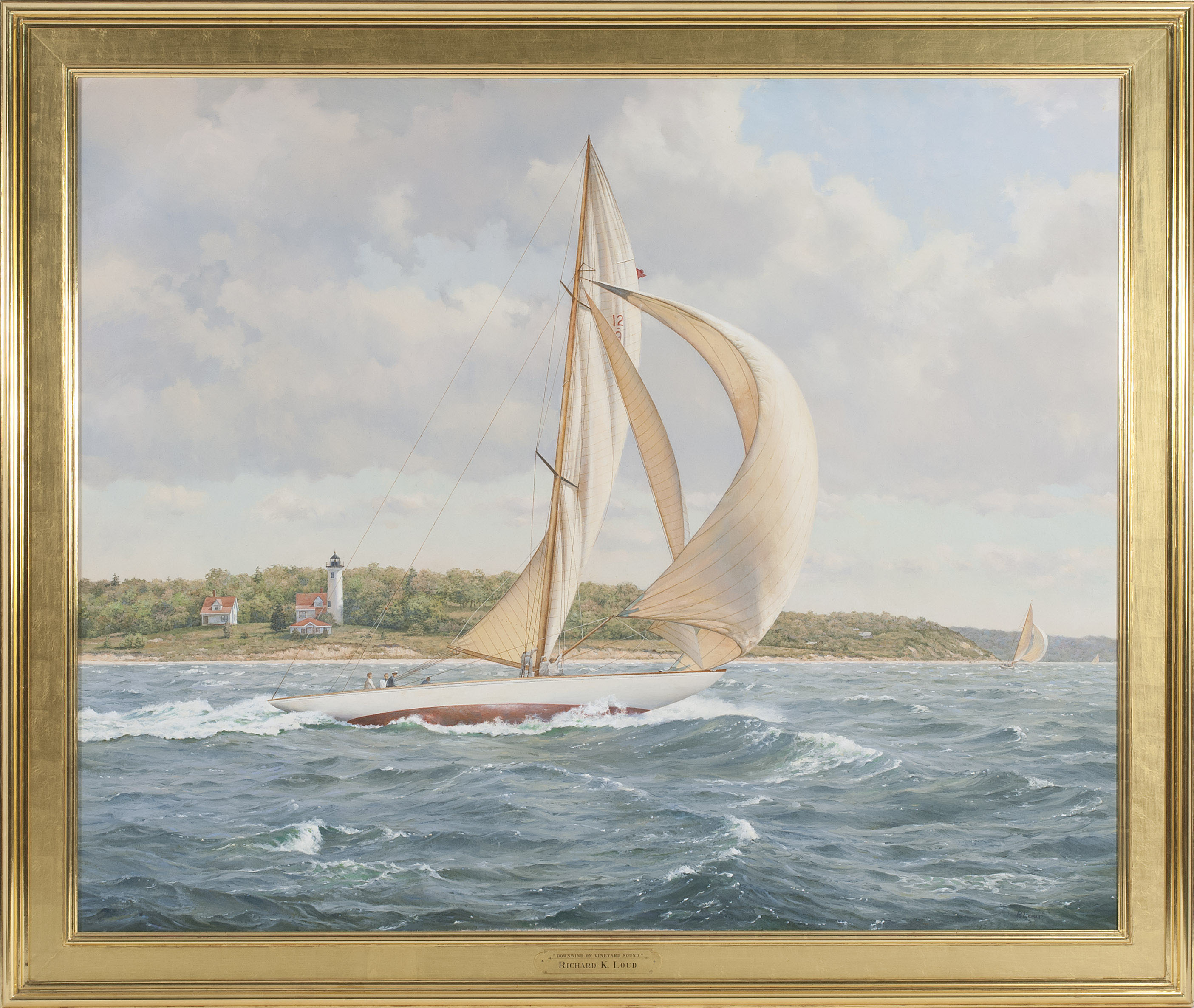 Appraisal: RICHARD K LOUDAmerican ContemporaryYachting off the coast of Martha's Vineyard