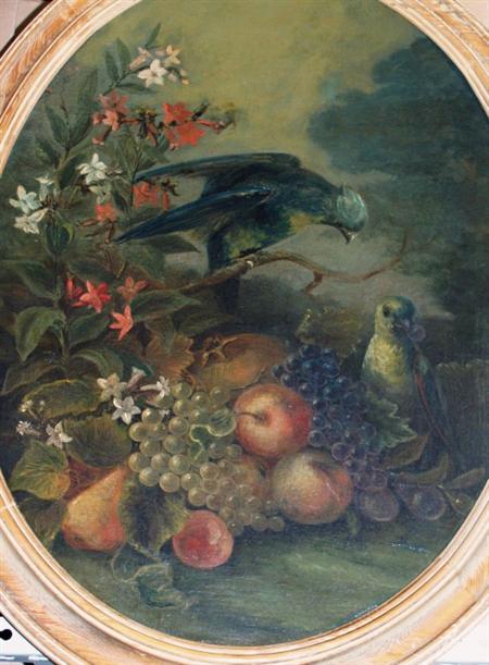 Appraisal: Continental School th Century Still Life With Birds Fruit and