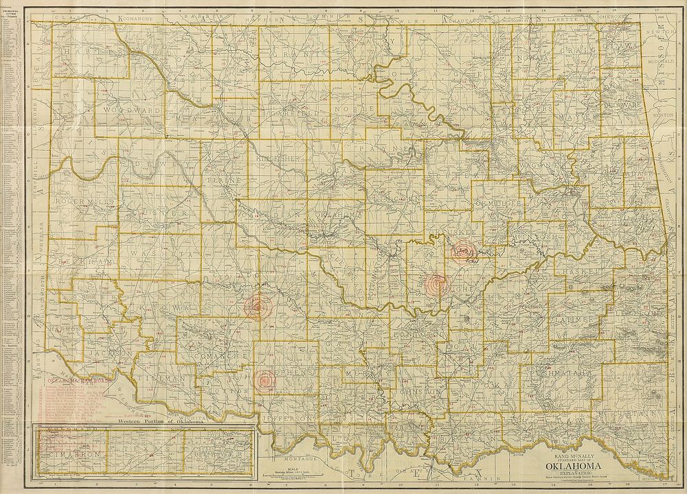 Appraisal: AN ANTIQUE MAP Rand McNally Standard Map of Oklahoma AN