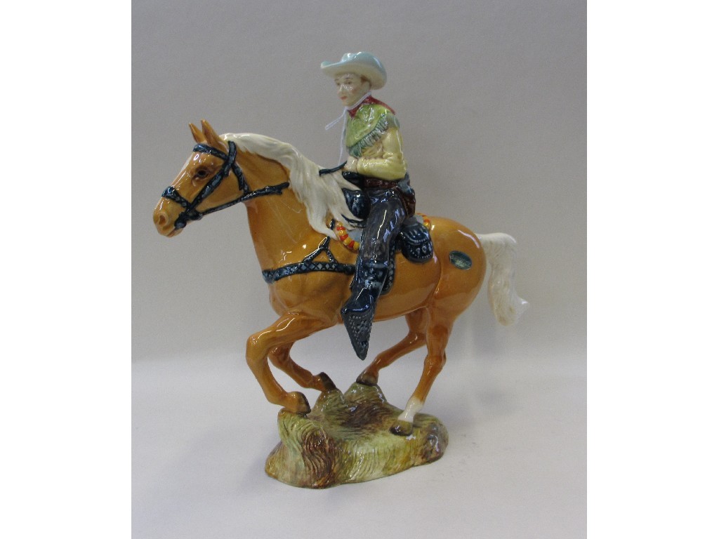 Appraisal: Beswick Canadian cowboy on horseback with paper label