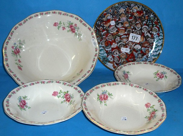 Appraisal: Wedgwood Co Ltd Harmony Rose Large Bowl dessert bowls Crazed