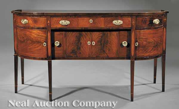 Appraisal: A Federal Inlaid Mahogany Sideboard late th th c New