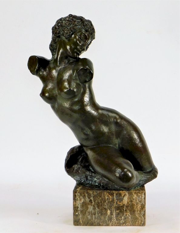 Appraisal: Ernst Seger Bronze Sculpture of Female Nude Torso Ernst Seger