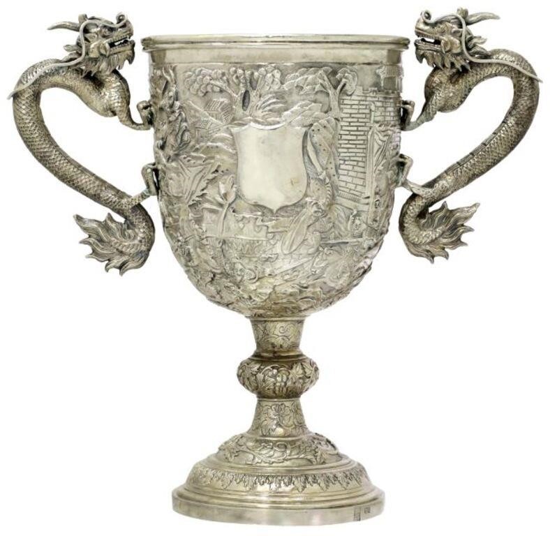 Appraisal: Chinese Export silver trophy cup Hung Chong Company Canton and