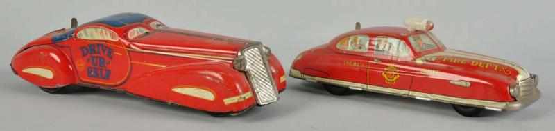 Appraisal: Lot of Tin Litho Marx Automobile Wind-Up Toys Description American