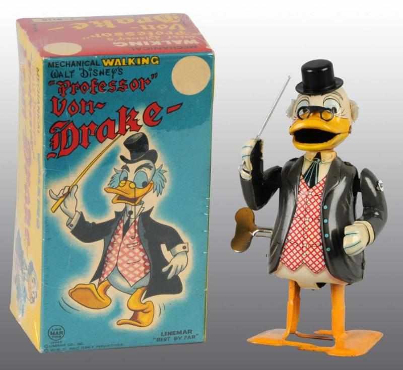 Appraisal: Tin Linemar Disney Professor Von-Drake Toy Description Japanese Wind-up mechanism