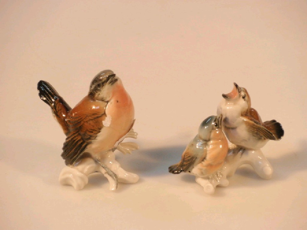 Appraisal: Two ENS German porcelain figures of birds cm high