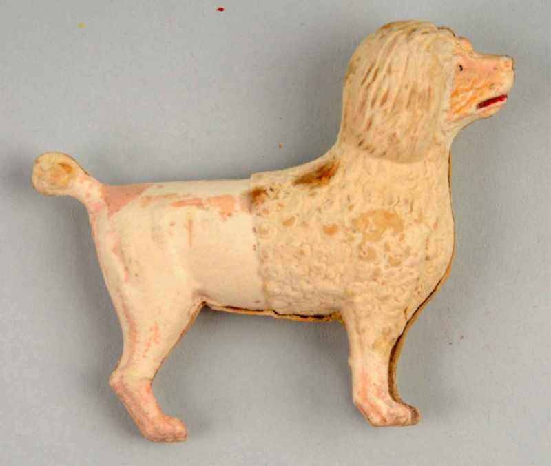 Appraisal: German Dresden Dog Ornament Description Three dimensional Condition Excellent Size