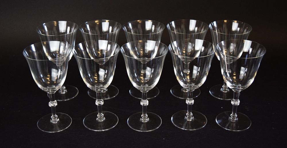 Appraisal: Lalique Beaugency Stemware Water Glasses French crystal waters in Lalique's