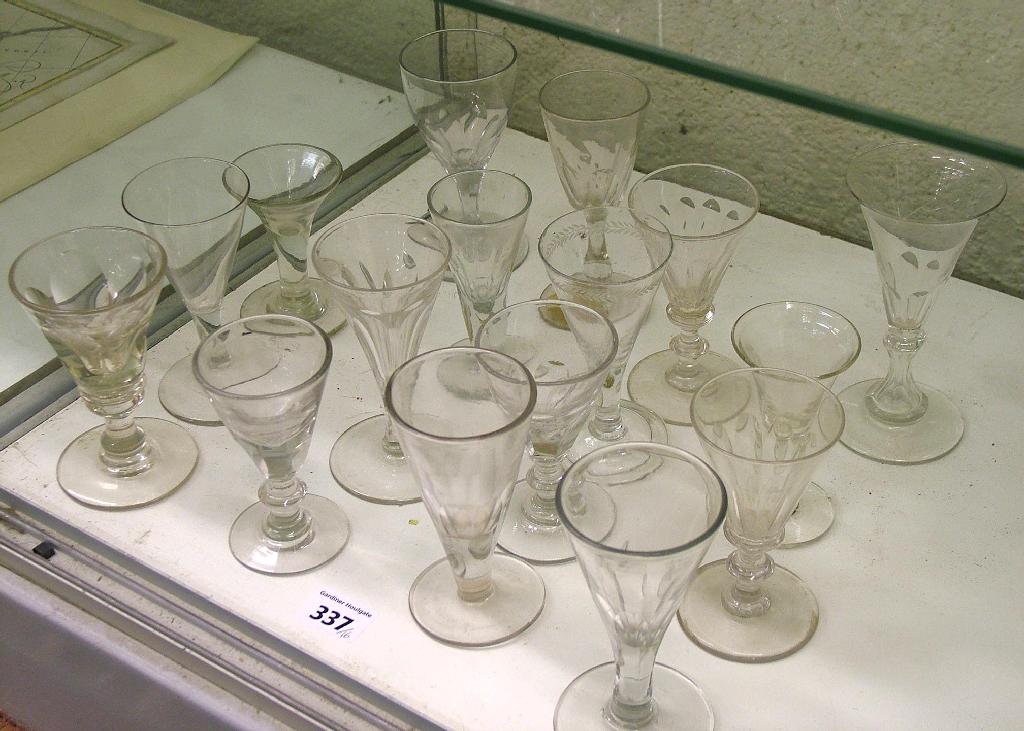 Appraisal: Sixteen various small wine and other drinking glasses