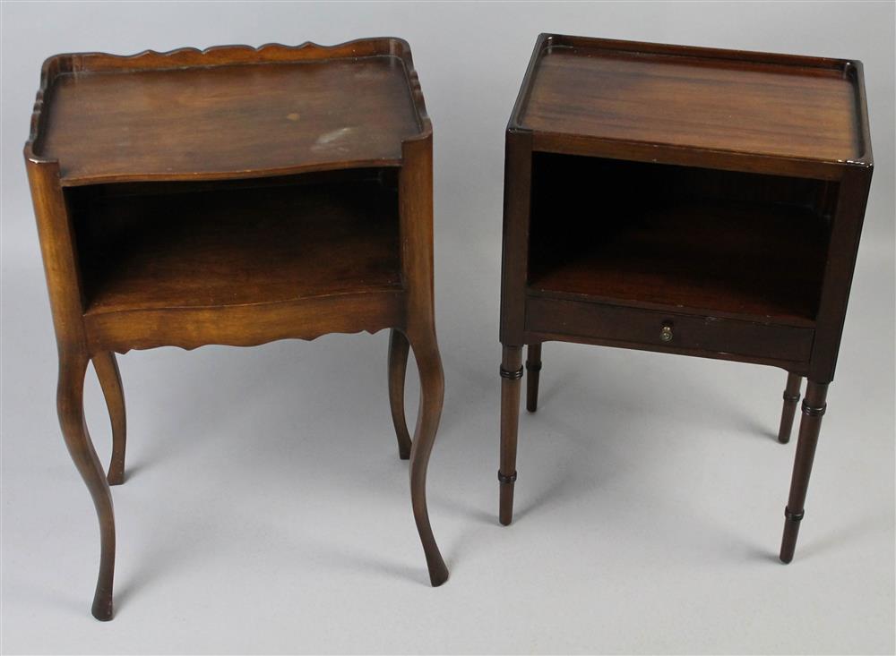 Appraisal: TWO SIMILAR LOUIS XV AND XVI STYLE NIGHT STANDS each