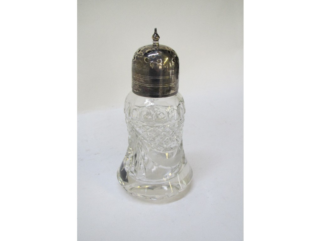 Appraisal: A silver topped sugar castor Birmingham