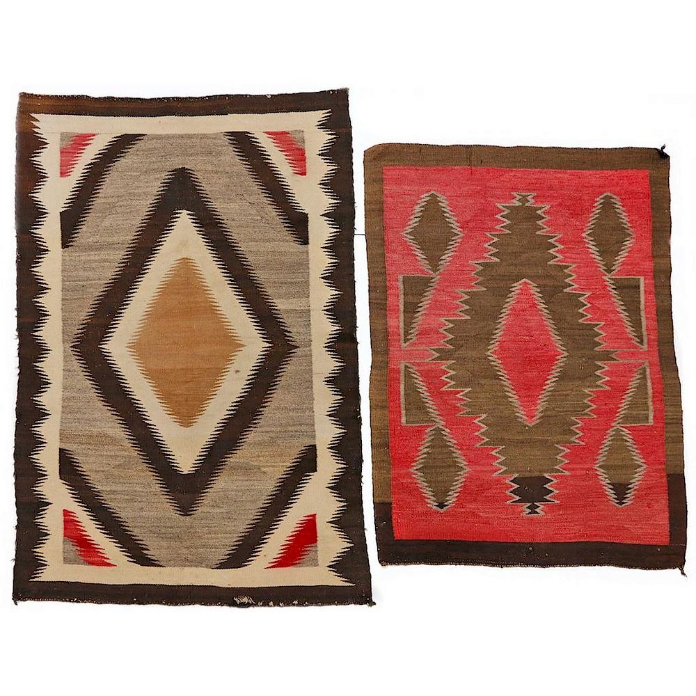 Appraisal: Two Navajo Rugs Size ft in x ft in and