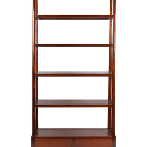 Appraisal: A Chinese Style Mahogany Etagere TH CENTURY Height x with