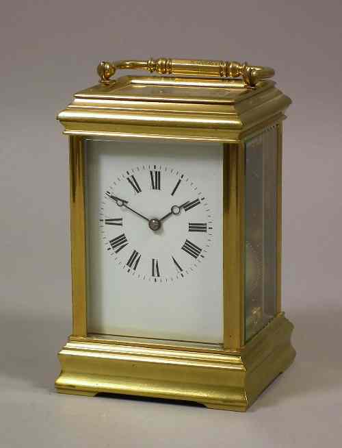 Appraisal: An early th Century French carriage clock the white enamelled