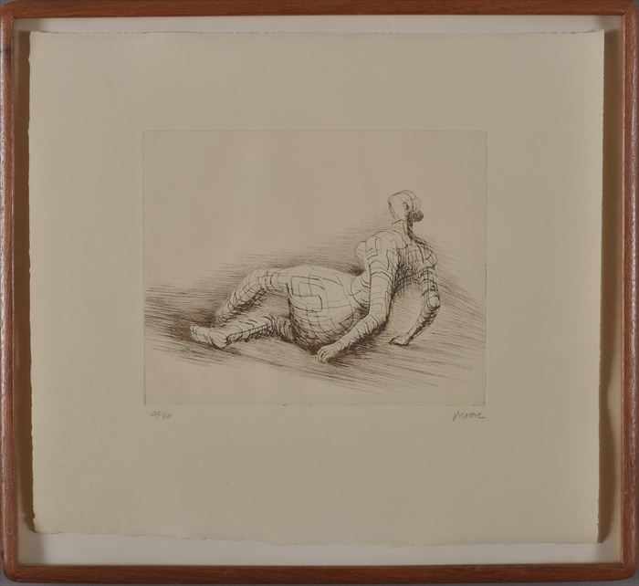 Appraisal: HENRY MOORE - RECLINING FIGURE Etching x in plate numbered