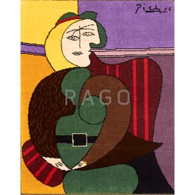 Appraisal: AFTER PABLO PICASSO - DESSO Wool tapestry Femme Assise Dans