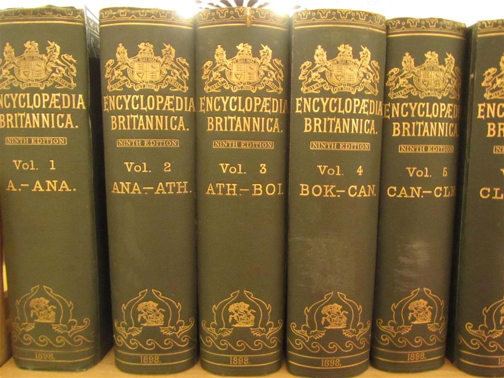 Appraisal: ENCYCLOPAEDIA BRITANNICA - Ninth edition volumes - and index to