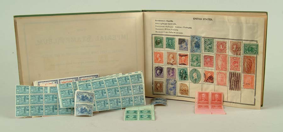 Appraisal: ESTATE LOT OF UNPICKED STAMPS Lot includes a White Ace