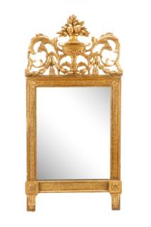 Appraisal: Louis XVI Giltwood Wall Mirror with Urn Crest French late