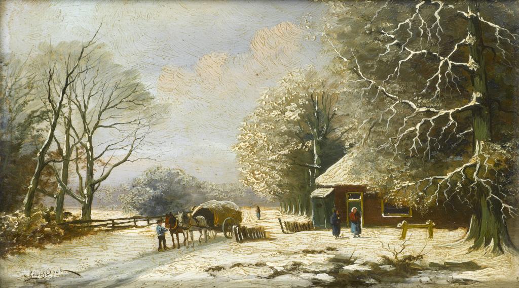 Appraisal: FOLLOWER OF LOUIS APOL - WINTER LANDSCAPE WITH FIGURES bears