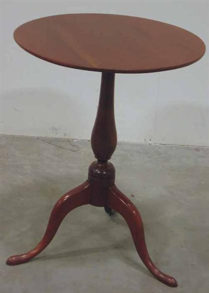 Appraisal: Federal walnut tilting top candlestand early th century H in