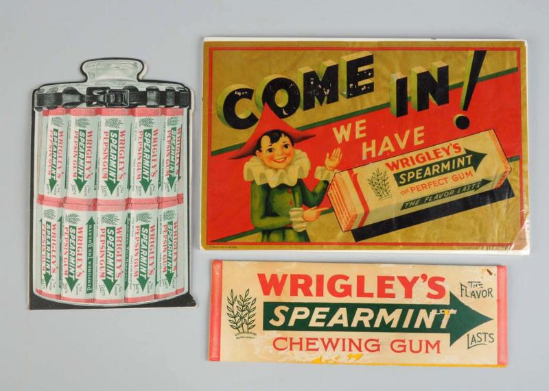 Appraisal: Lot Of Wrigley's Advertising Items This lot includes a small