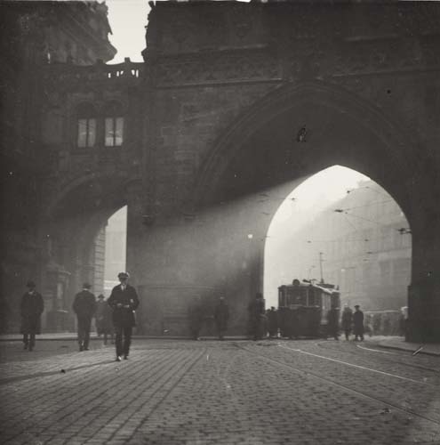 Appraisal: SUDEK JOSEF - A Streetcar at the Powder Tower Prague