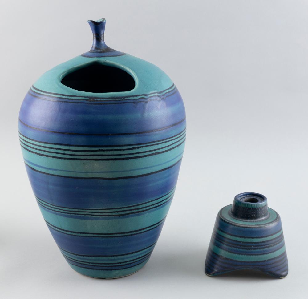 Appraisal: TWO PIECES OF FONG CHOW FOR GLIDDEN POTTERY MID- TH