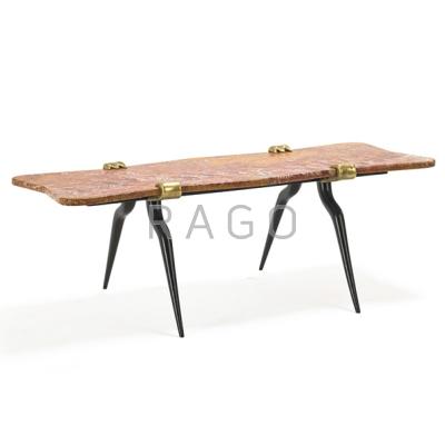 Appraisal: OSVALDO BORSANI Attr - Coffee table Italy s Stained and