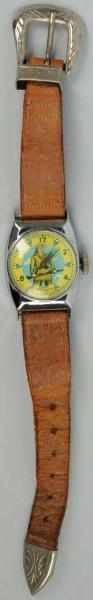 Appraisal: Walt Disney Davy Crockett Character Wrist Watch Circa Made by