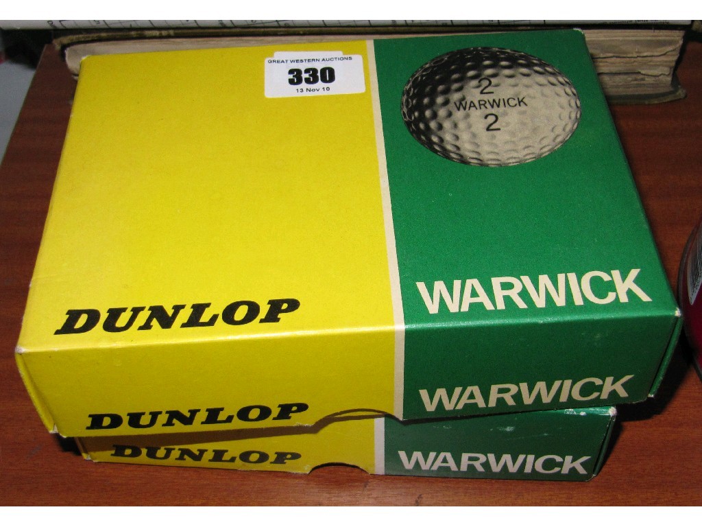 Appraisal: Lot comprising two boxes of Dunlop 'Warwick' golf balls