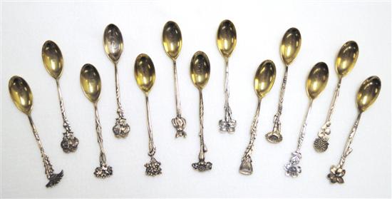 Appraisal: Tiffany Co set of twelve plus one extra pansy pattern