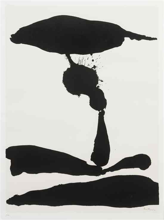 Appraisal: Robert Motherwell American - Africa no from Africa suite silkscreen