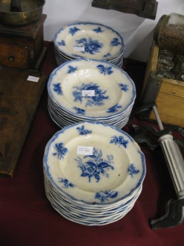 Appraisal: pcs Flo Blue Ironstone - plates - bowls and -