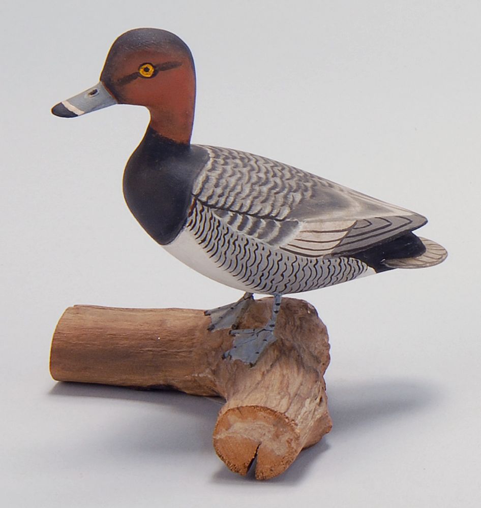 Appraisal: MINIATURE REDHEAD DRAKE By James Lapham of Dennisport Massachusetts Mounted