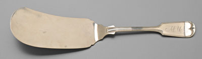 Appraisal: Baltimore coin silver fish server fiddle and thread handle rounded