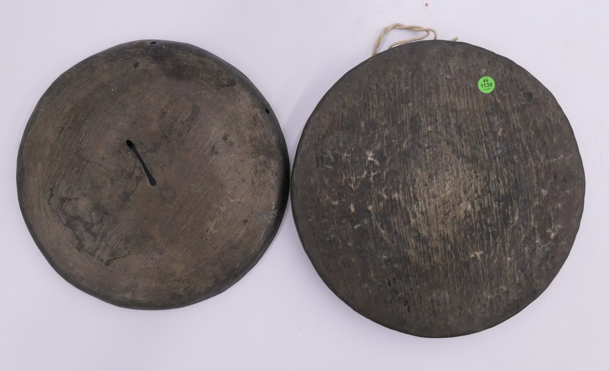 Appraisal: pc Old Asian Brass Small Gongs- ''