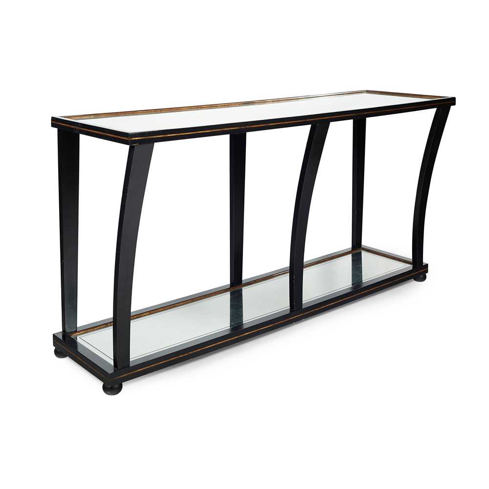 Appraisal: JULIAN CHICHESTER LONDON CONSOLE TABLE CONTEMPORARY ebonised and painted wood