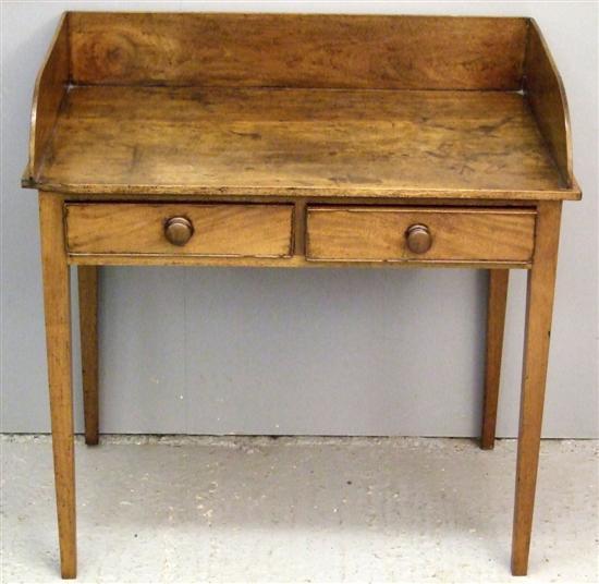 Appraisal: Mahogany washstand th century with raised back and sides over