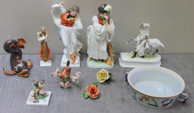 Appraisal: Assorted Herend Porcelain Lot Includes a figure of dancing man