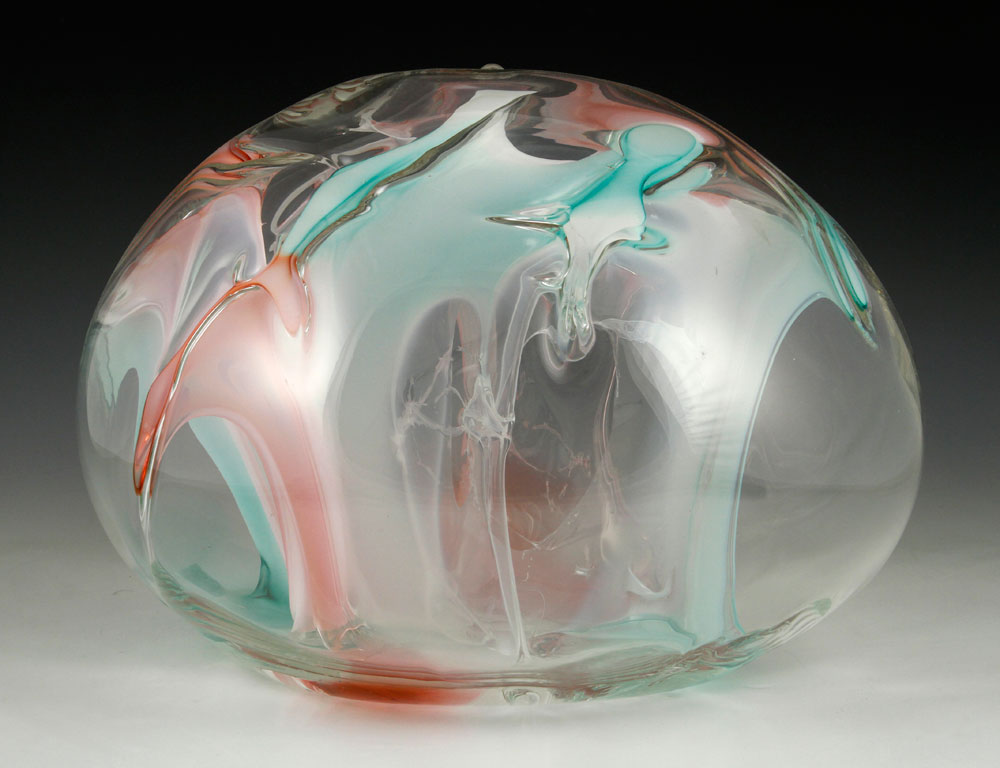 Appraisal: - Monumental Art Glass Orb Monumental art glass orb signed