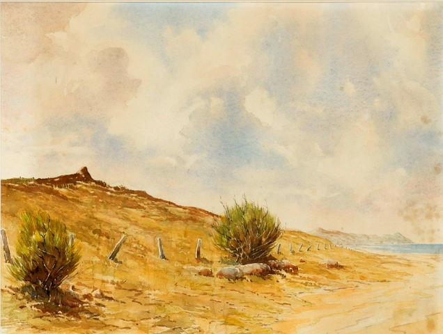 Appraisal: Attributed to Victor Robert Watt - Trigg Point watercolour x